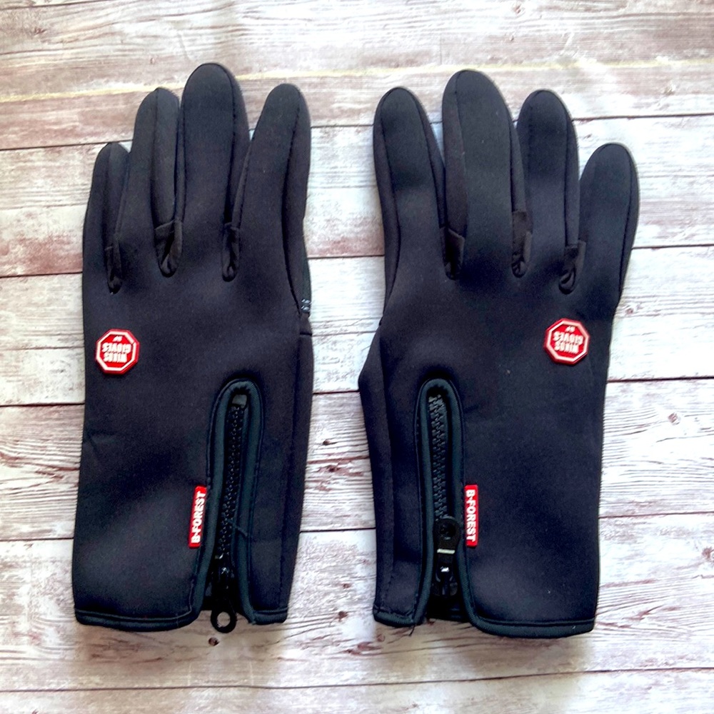 B-Forest Cycling Wind Gloves Unisex Black. Size: X-Large
